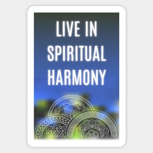 blue spiritual harmony with mandalas Sticker